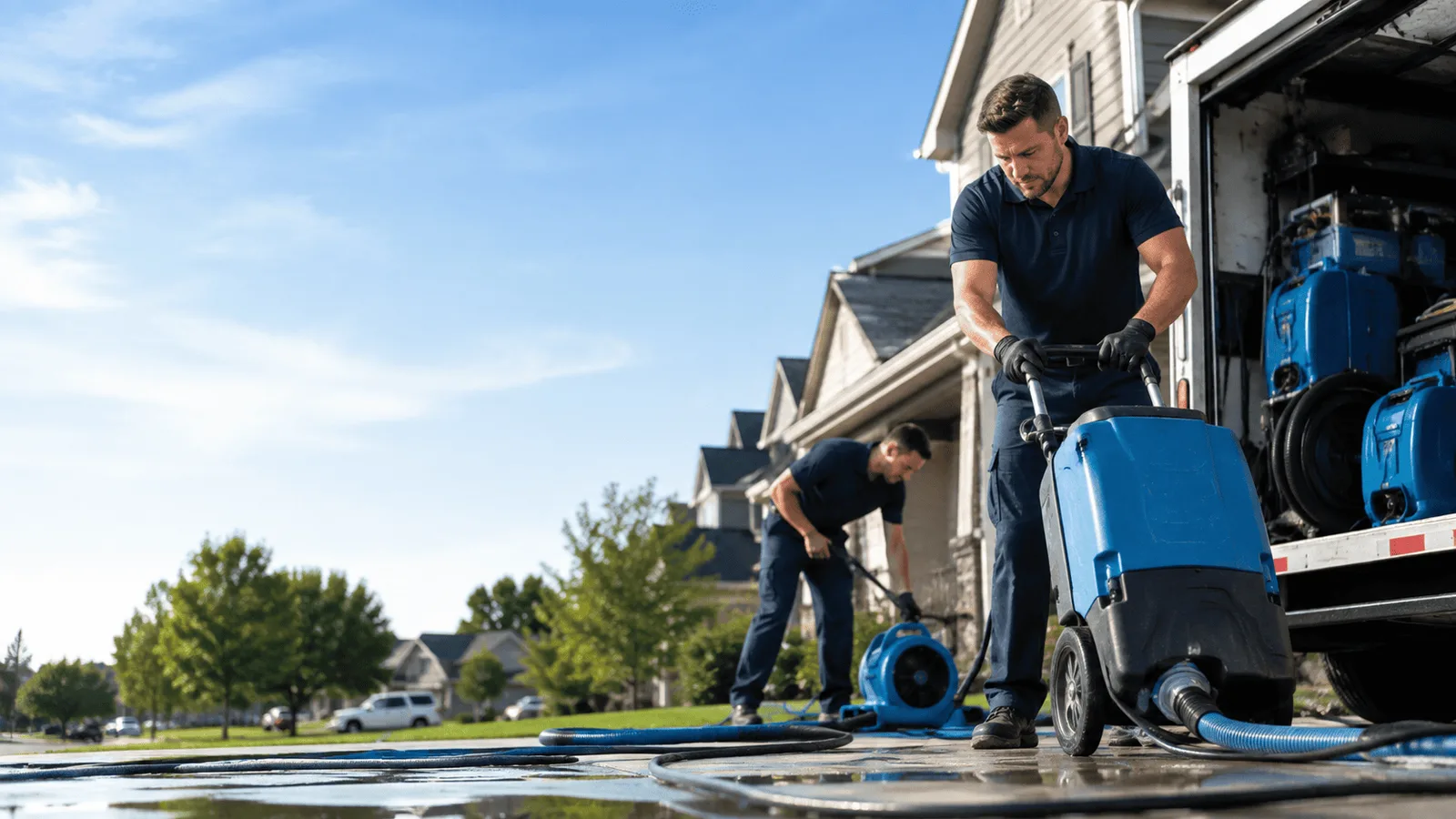 Flood Damage Cleanup being performed in Hillsdale, PA